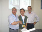 De izquierda a derecha, los profesores Abel Martn, Hideshi Fukaya y Jordi Baldrich